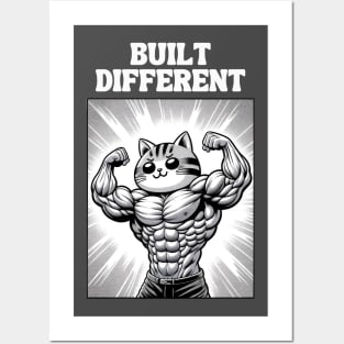 Cat built different Posters and Art